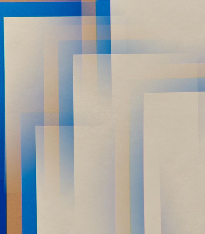 Abstract glowing geometric shapes representing wellness and balance